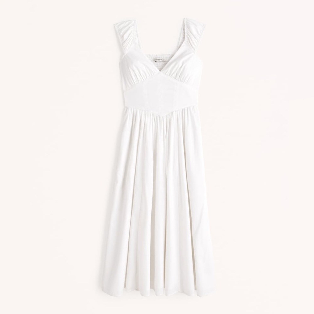 Abercrombie Cap Sleeve Corset Midi Dress NWT